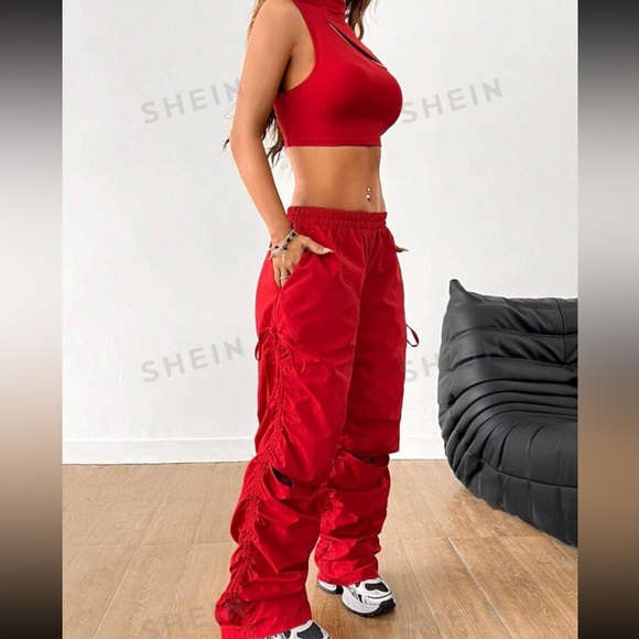 NEVER WORN SHEIN red jogger set - Picture 3 of 3